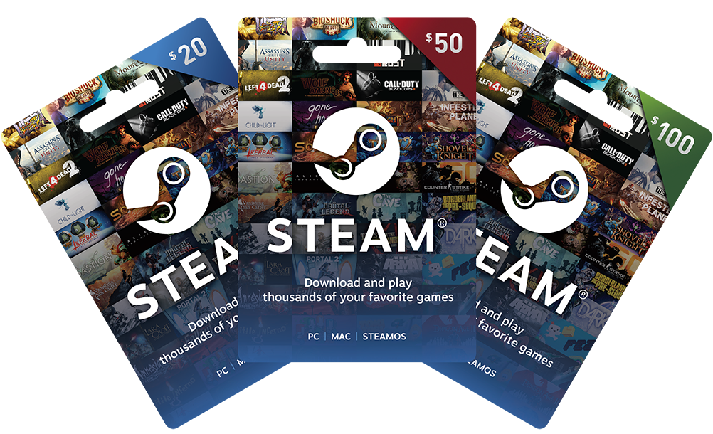 STEAM GIFT CARDS